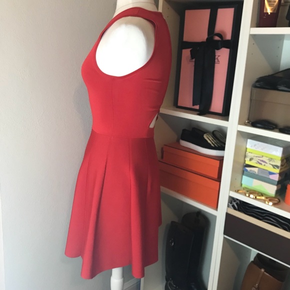 Parker Fit & Flare Red Dress Holiday Outfit - Picture 4 of 8